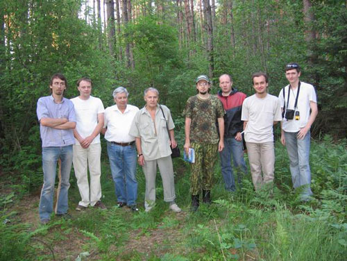 Участники разведывательной поездки к астроблеме в Столбцовском районе Участники разведывательной поездки к астроблеме в Столбцовском районе
